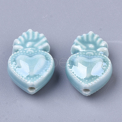 Handmade Porcelain Beads X-PORC-T005-005C-1