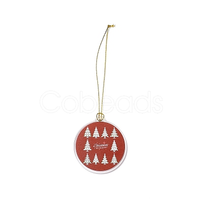 Christmas Theme Acrylic Pendant Decoration HJEW-G021-01F-1