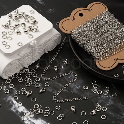 DIY Brass Twisted Chains Necklace Making Kits DIY-LS0002-88P-1