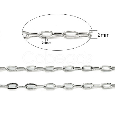 Tarnish Resistant 304 Stainless Steel Cable Chains CHS-K001-30-2mm-1