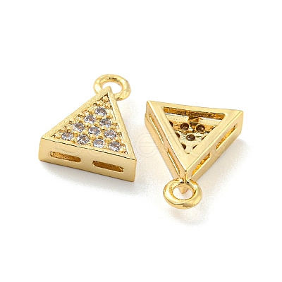 Rack Plating Brass Micro Pave Cubic Zirconia Charms KK-C038-07G-1