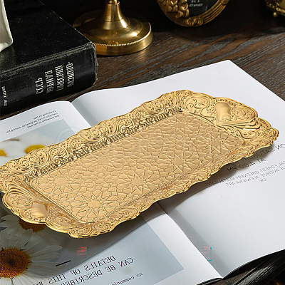 Rectangle Brass Jewelry Plate AJEW-WH0326-30G-1