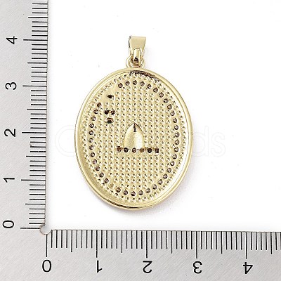 Rack Plating Brass Micro Pave Clear Cubic Zirconia Pendants KK-H474-24B-01G-1