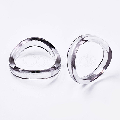 Transparent Acrylic Finger Rings RJEW-T010-01A-1