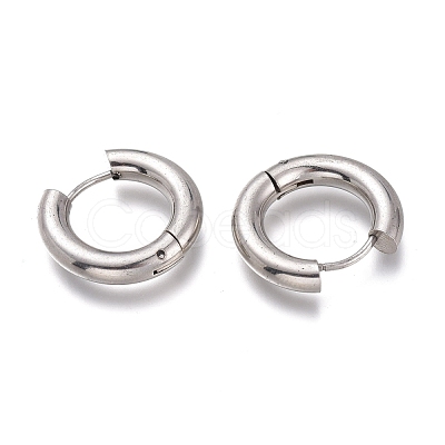 Tarnish Resistant 201 Stainless Steel Huggie Hoop Earrings EJEW-O095-05-26-1