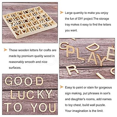 Unfinished Wood Alphabet & Mark Puzzles WOOD-WH0314-112-1