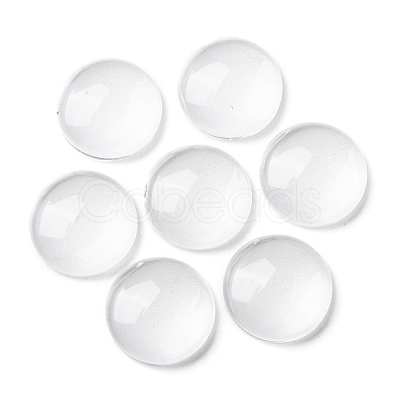 Transparent Glass Cabochons GGLA-R026-14mm-1