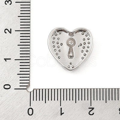 Brass Micro Pave Cubic Zirconia Slide Charms ZIRC-I068-05P-A-1