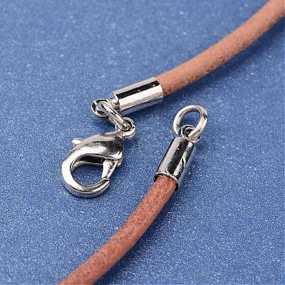 Leather Cord Necklace Making NJEW-JN01560-1