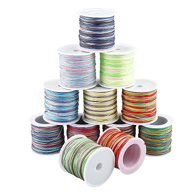 ARRICRAFT 12 Rolls 12 Colors Chinlon Cord OCOR-AR0001-18-1