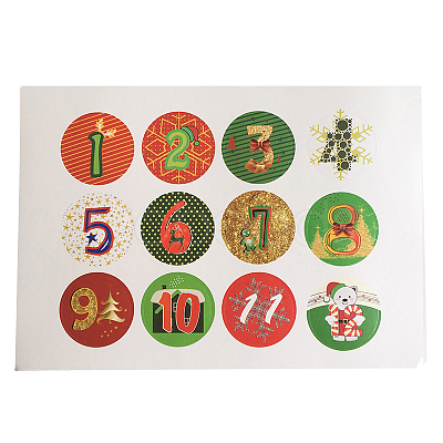 Christmas Theme Adhesive Sticker Labels STIC-PW0001-104A-1