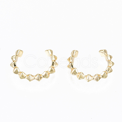 Brass Cuff Earrings X-KK-S356-154G-NF-1