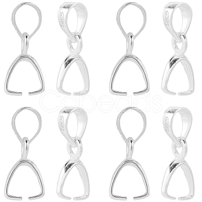 SUNNYCLUE 6Pcs 925 Sterling Silver Pendants Bails STER-SC0001-31-1