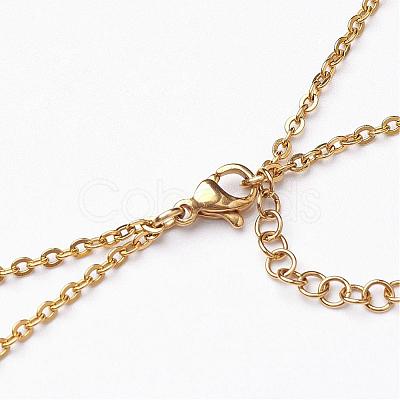 304 Stainless Steel Tiered Necklaces NJEW-JN01758-1