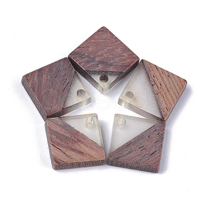 Resin & Walnut Wood Pendants RESI-S358-31C-1