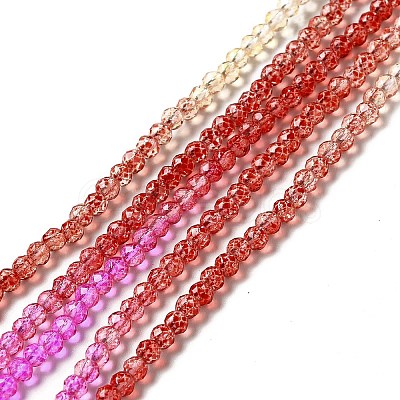 Transparent Gradient Color Glass Beads Strands X1-GLAA-H021-01B-10-1