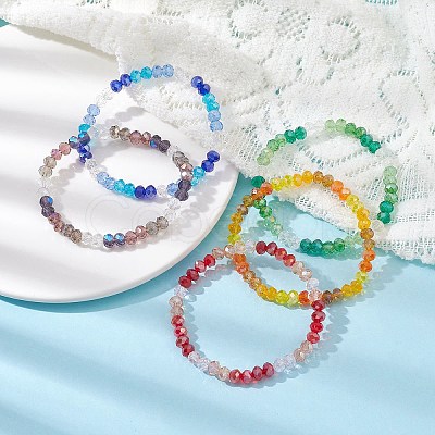 Glass Beaded Stretch Bracelets for Women BJEW-JB09675-1