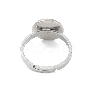 Non-Tarnish 304 Stainless Steel Adjustable Ring Components STAS-Z064-07P-03-1