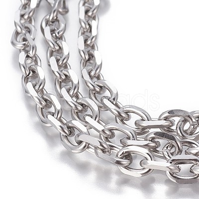 Non-Tarnish 201 Stainless Steel Cable Chains CHS-P007-27P-06-1