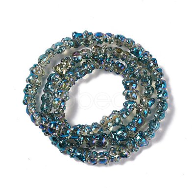 Electroplate Glass Beads Strands EGLA-L030-HP01-1