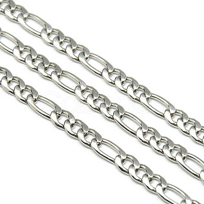 Tarnish Resistant Stainless Steel Figaro Chains STAS-M032-45P-1mm-1