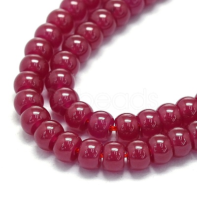Natural Red Corundum/Ruby Beads Strands G-G106-O01-02-1