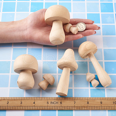 Schima Superba Wooden Mushroom Children Toys WOOD-TA0002-45-1