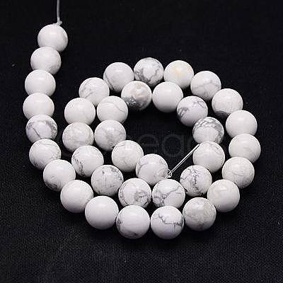 Natural Howlite Beads Strands TURQ-G090-6mm-1