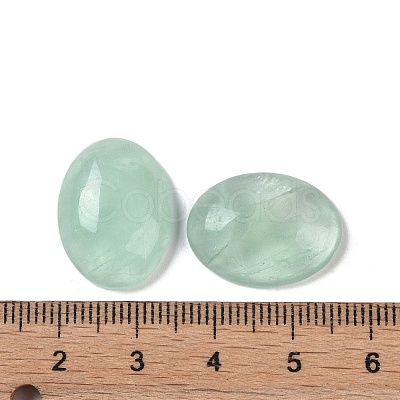 Natural Green Fluorite Cabochons G-B080-01A-33-1