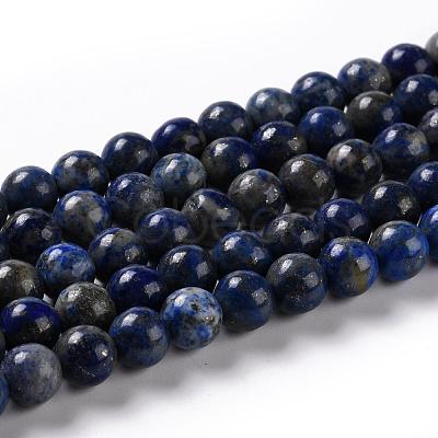 Natural Lapis Lazuli Beads Strands G-A163-07-8mm-1