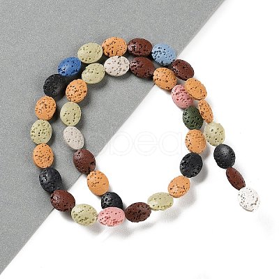 Natural Lava Rock Dyed Beads Strands G-H311-01-05-1