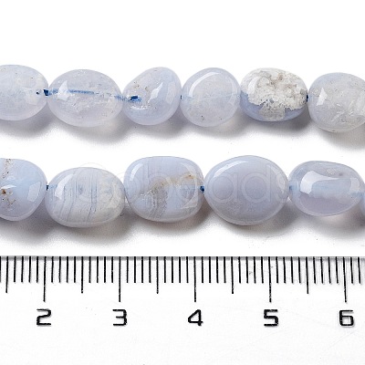 Natural Blue Lace Agate Beads Strands G-K379-A01-01-1