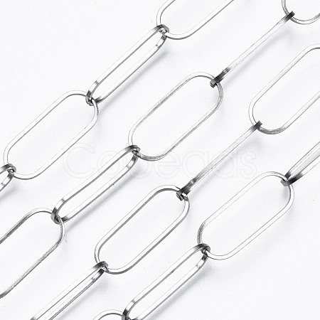 304 Stainless Steel Paperclip Chains Chains CHS-T003-25P-1