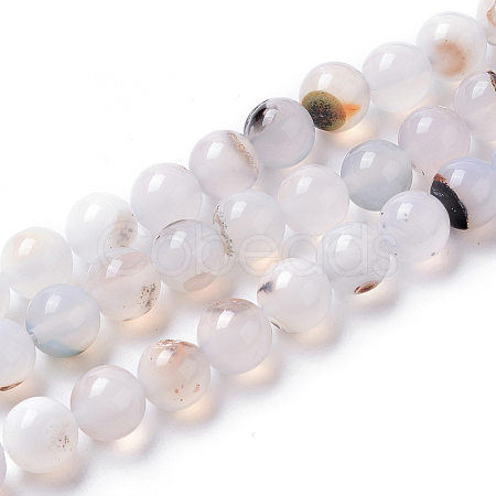 Natural Agate Beads Strands G-I261-B03-8mm-1