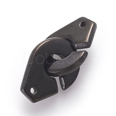 304 Stainless Steel Interlocking Clasps STAS-O119-25B-1