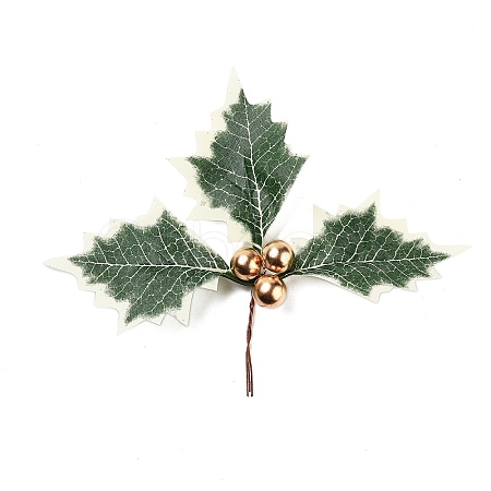 Plastic Artificial Christmas Leaf FIND-G083-01A-1