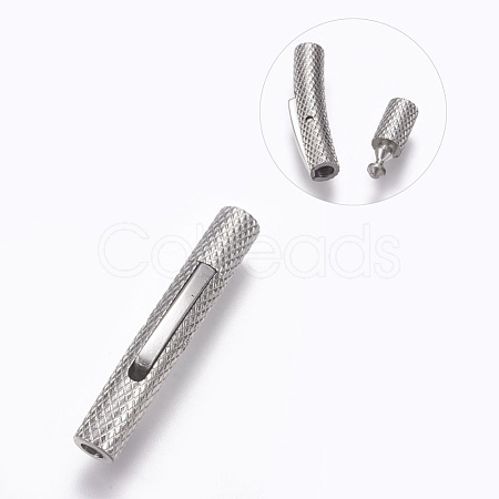 304 Stainless Steel Bayonet Clasps STAS-O114-039A-P-1
