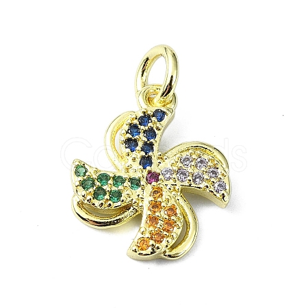 Brass Micro Pave Colorful Cubic Zirconia Pendants KK-H475-16G-02-1