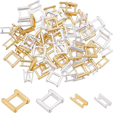 SUPERFINDINGS 80Pcs 4 Styles Eco-Friendly Brass Watch Band Clasps KK-FH0004-02-1