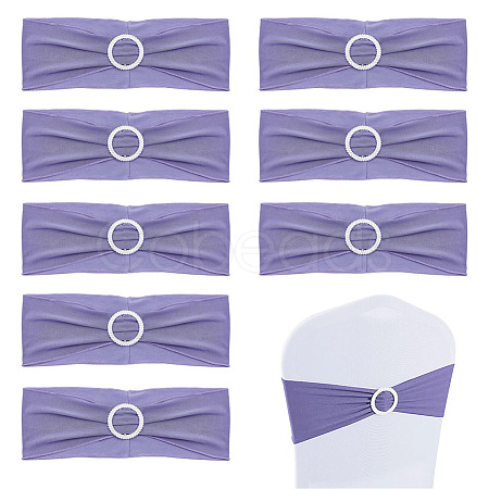 Polyester Stretch Chair Sashes Bows for Wedding Reception AJEW-WH0041-20-1