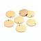 Ion Plating(IP) 304 Stainless Steel Charms, Polished, Stamping Blank Tag, Laser Cut, Flat Round, Golden, 15x1mm, Hole: 1.2mm