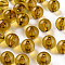 Transparent Acrylic Beads, Round, Goldenrod, 16x15mm, Hole: 2.8mm