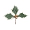 Plastic Artificial Christmas Leaf, with Iron Beads, for Christmas Decoration, Moccasin, 115~135x150x13mm