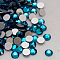 Glass Flat Back Rhinestone, Grade A, Back Plated, Faceted, Half Round, Blue Zircon, SS6, 1.9~2mm, 1440pcs/bag