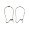 Tarnish Resistant 316 Surgical Stainless Steel Hoop Earrings Findings Kidney Ear Wires, Stainless Steel Color, 21 Gauge, 20x11mm, Pin: 0.7mm