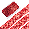 Plastic Paillette Beads, Sequins Beads, Ornament Accessories, 3 Rows Paillette Roll, Flat, Red, 20x1.2mm, 13m/card