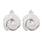 Opaque Acrylic Pendants, Spiral, White, 31x25x5mm, Hole: 3mm, about 475pcs/500g