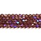 Transparent Electroplate Glass Beads Strands, AB Color Plated, Faceted, Bicone, Medium Purple, 4x4mm, Hole: 0.8mm, about 82~85pcs/strand, 12.01~12.2 inch(30.5~31cm)