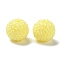 Chunky Resin Rhinestone Bubblegum Ball Beads, Round, Yellow, 20x18mm, Hole: 3mm