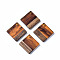 Transparent Resin & Walnut Wood Pendants, Two Tone, Rhombus, Sienna, 24x24x3mm, Hole: 2mm, Side Length: 17.5mm